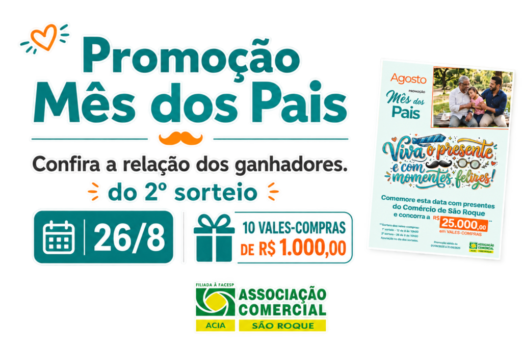2º Sorteio da Promoção Mês dos Pais